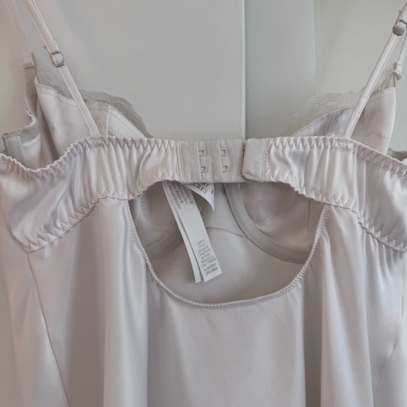 Victoria Secret Satin Bridal Slip Dress with Rhinestone sparkles and lace cups - Picture 7 of 8
